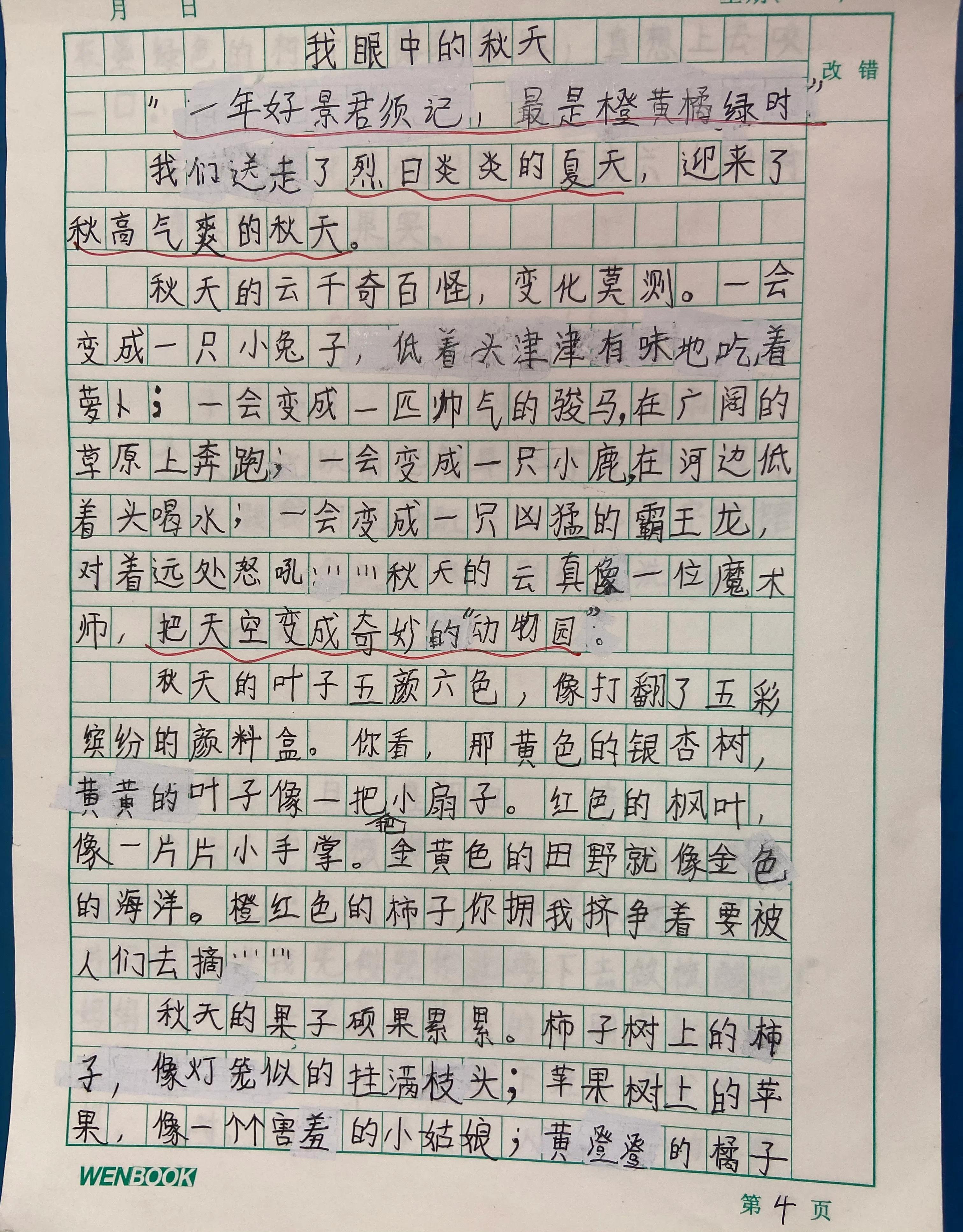 <b>三年级关于秋天的作文</b>